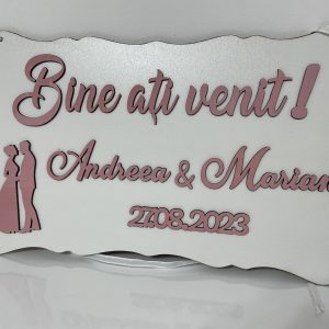 Placuță întâmpinare nuntă personalizată “Bine ați venit”